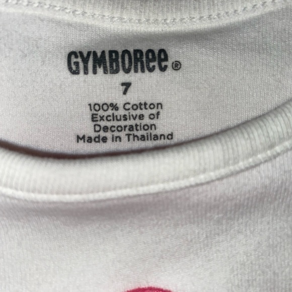 Girls Gymboree white short sleeve flower top size 7 - Picture 6 of 6